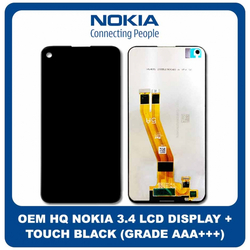 OEM HQ Nokia 3.4 Nokia3.4 (TA-1288, TA-1285, TA-1283) IPS LCD Display Screen Assembly &Omicron;&theta;ό&nu;&eta; + Touch Screen Digitizer &Mu;&eta;&chi;&alpha;&nu;&iota;&sigma;&mu;ό&sigmaf; &Alpha;&phi;ή&sigmaf; Black &Mu;&alpha;ύ&rho;&omicron; (Grade AAA+++)