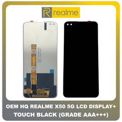 OEM HQ Realme X50 5G , Realme X 50 5G, (RMX2144) IPS LCD Display Assembly Screen &Omicron;&theta;ό&nu;&eta; + Touch Screen DIgitizer &Mu;&eta;&chi;&alpha;&nu;&iota;&sigma;&mu;ό&sigmaf; &Alpha;&phi;ή&sigmaf; Black &Mu;&alpha;ύ&rho;&omicron; (Grade AAA+++)