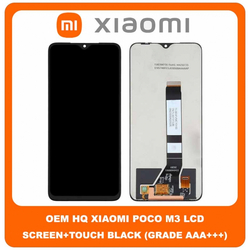 OEM HQ Xiaomi Poco M3 , PocoM3 (M2010J19CG, M2010J19CI) Redmi 9T , Redmi9T (J19S, M2010J19SG, M2010J19SY) IPS LCD Display Assembly Screen &Omicron;&theta;ό&nu;&eta; + Touch Screen Digitizer &Mu;&eta;&chi;&alpha;&nu;&iota;&sigma;&mu;ό&sigmaf; &Alpha;&phi;ή&sigmaf; Black &Mu;&alpha;ύ&rho;&omicron; (Grade AAA+++)
