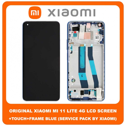 &Gamma;&nu;ή&sigma;&iota;&omicron; Original Xiaomi Mi 11 Lite 4G (M2101K9AG), Mi 11 Lite 5G (M2101K9G), AMOLED LCD Display Assembly Screen &Omicron;&theta;ό&nu;&eta; + Touch Screen Digitizer &Mu;&eta;&chi;&alpha;&nu;&iota;&sigma;&mu;ό&sigmaf; &Alpha;&phi;ή&sigmaf; + Frame Bezel &Pi;&lambda;&alpha;ί&sigma;&iota;&omicron; Blue &Mu;&pi;&lambda;&epsilon; 56000C0K9A00 (Service Pack By Xiaomi)