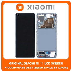 &Gamma;&nu;ή&sigma;&iota;&omicron; Original Xiaomi Mi 11 , Mi11 (M2011K2C, M2011K2G) LCD Display Assembly Screen &Omicron;&theta;ό&nu;&eta; + Touch Screen Digitizer &Mu;&eta;&chi;&alpha;&nu;&iota;&sigma;&mu;ό&sigmaf; &Alpha;&phi;ή&sigmaf; + Frame Bezel &Pi;&lambda;&alpha;ί&sigma;&iota;&omicron; Midnight Gray 56000800K200 (Service Pack By Xiaomi)