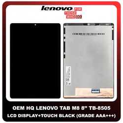 OEM HQ Lenovo Tab M8 8'' (TB-8505X, TB-8505F, TB-8505FS) IPS LCD Display Assembly Screen &Omicron;&theta;ό&nu;&eta; + Touch Screen Digitizer &Mu;&eta;&chi;&alpha;&nu;&iota;&sigma;&mu;ό&sigmaf; &Alpha;&phi;ή&sigmaf; Black &Mu;&alpha;ύ&rho;&omicron; (Grade AAA+++)