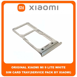 Original &Gamma;&nu;ή&sigma;&iota;&omicron; Xiaomi Mi 9 Lite Mi9 Lite (M1904F3BG) SIM Tray Cover Assy + Micro SD Tray Slot &Upsilon;&pi;&omicron;&delta;&omicron;&chi;έ&alpha;&sigmaf; &Beta;ά&sigma;&eta; &Theta;ή&kappa;&eta; &Kappa;ά&rho;&tau;&alpha;&sigmaf; SIM &Kappa;ά&lambda;&upsilon;&mu;&mu;&alpha; White Ά&sigma;&pi;&rho;&omicron; (Service Pack By Xiaomi)