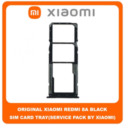 Original &Gamma;&nu;ή&sigma;&iota;&omicron; Xiaomi Redmi 8A Redmi8A (MZB8458IN, M1908C3KG, M1908C3KH) SIM Tray Cover Assy + Micro SD Tray Slot &Upsilon;&pi;&omicron;&delta;&omicron;&chi;έ&alpha;&sigmaf; &Beta;ά&sigma;&eta; &Theta;ή&kappa;&eta; &Kappa;ά&rho;&tau;&alpha;&sigmaf; SIM &Kappa;ά&lambda;&upsilon;&mu;&mu;&alpha; Black &Mu;&alpha;ύ&rho;&omicron; (Service Pack By Xiaomi)