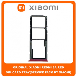 Original &Gamma;&nu;ή&sigma;&iota;&omicron; Xiaomi Redmi 8A Redmi8A (MZB8458IN, M1908C3KG, M1908C3KH) SIM Tray Cover Assy + Micro SD Tray Slot &Upsilon;&pi;&omicron;&delta;&omicron;&chi;έ&alpha;&sigmaf; &Beta;ά&sigma;&eta; &Theta;ή&kappa;&eta; &Kappa;ά&rho;&tau;&alpha;&sigmaf; SIM &Kappa;ά&lambda;&upsilon;&mu;&mu;&alpha; Red &Kappa;ό&kappa;&kappa;&iota;&nu;&omicron; (Service Pack By Xiaomi)