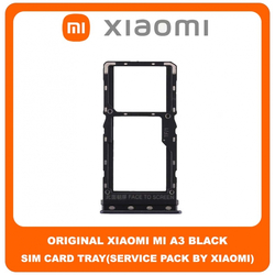 Original &Gamma;&nu;ή&sigma;&iota;&omicron; Xiaomi Mi A3 MiA3 (M1906F9SH, M1906F9SI) SIM Tray Cover Assy + Micro SD Tray Slot &Upsilon;&pi;&omicron;&delta;&omicron;&chi;έ&alpha;&sigmaf; &Beta;ά&sigma;&eta; &Theta;ή&kappa;&eta; &Kappa;ά&rho;&tau;&alpha;&sigmaf; SIM &Kappa;ά&lambda;&upsilon;&mu;&mu;&alpha; Black &Mu;&alpha;ύ&rho;&omicron; (Service Pack By Xiaomi)
