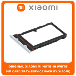 Original &Gamma;&nu;ή&sigma;&iota;&omicron; Xiaomi Mi Note 10 Note10 (M1910F4G) SIM Tray Cover Assy &Upsilon;&pi;&omicron;&delta;&omicron;&chi;έ&alpha;&sigmaf; &Beta;ά&sigma;&eta; &Theta;ή&kappa;&eta; &Kappa;ά&rho;&tau;&alpha;&sigmaf; SIM &Kappa;ά&lambda;&upsilon;&mu;&mu;&alpha; White Ά&sigma;&pi;&rho;&omicron; (Service Pack By Xiaomi)