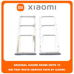 Original &Gamma;&nu;ή&sigma;&iota;&omicron; Xiaomi Redmi Note 10 , Redmi Note10 (M2101K7AI, M2101K7AG) SIM Card Tray Cover Assy + Micro SD Tray Slot &Upsilon;&pi;&omicron;&delta;&omicron;&chi;έ&alpha;&sigmaf; &Beta;ά&sigma;&eta; &Theta;ή&kappa;&eta; &Kappa;ά&rho;&tau;&alpha;&sigmaf; SIM &Kappa;ά&lambda;&upsilon;&mu;&mu;&alpha; White Ά&sigma;&pi;&rho;&omicron; (Service Pack By Xiaomi)