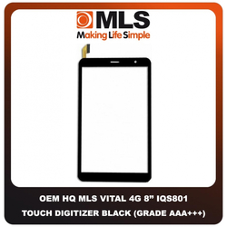 Original &Gamma;&nu;ή&sigma;&iota;&omicron; MLS Vital 4G IQS801 8'' Touch Screen Digitizer &Mu;&eta;&chi;&alpha;&nu;&iota;&sigma;&mu;ό&sigmaf; &Alpha;&phi;ή&sigmaf; Black &Mu;&alpha;ύ&rho;&omicron; (Service Pack By MLS)