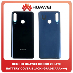 OEM HQ Huawei Honor 20 Lite Honor20 Lite (HRY-LX1T) Rear Back Battery Cover &Pi;ί&sigma;&omega; &Kappa;&alpha;&pi;ά&kappa;&iota; &Kappa;ά&lambda;&upsilon;&mu;&mu;&alpha; &Pi;&lambda;ά&tau;&eta; &Mu;&pi;&alpha;&tau;&alpha;&rho;ί&alpha;&sigmaf; Black &Mu;&alpha;ύ&rho;&omicron; (Grade AAA+++)