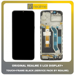 &Gamma;&nu;ή&sigma;&iota;&omicron; Original Realme 5 Realme5 (RMX1911, RMX1919) IPS LCD Display Assembly Screen &Omicron;&theta;ό&nu;&eta; + Touch Screen DIgitizer &Mu;&eta;&chi;&alpha;&nu;&iota;&sigma;&mu;ό&sigmaf; &Alpha;&phi;ή&sigmaf; + Frame Bezel &Pi;&lambda;&alpha;ί&sigma;&iota;&omicron; &Sigma;&alpha;&sigma;ί Black &Mu;&alpha;ύ&rho;&omicron; REALME5LCDTP (Service Pack By Realme)