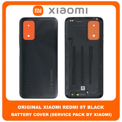 Original &Gamma;&nu;ή&sigma;&iota;&omicron; Xiaomi Redmi 9T , Redmi9T (J19S, M2010J19SG, M2010J19SY) Rear Back Battery Cover &Pi;ί&sigma;&omega; &Kappa;ά&lambda;&upsilon;&mu;&mu;&alpha; &Kappa;&alpha;&pi;ά&kappa;&iota; &Mu;&pi;&alpha;&tau;&alpha;&rho;ί&alpha;&sigmaf; Black &Mu;&alpha;ύ&rho;&omicron; (Service Pack By Xiaomi)