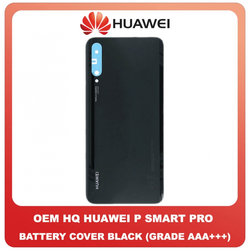 OEM HQ Huawei P Smart Pro PSmartPro (STK-L21) Rear Back Battery Cover &Pi;ί&sigma;&omega; &Kappa;ά&lambda;&upsilon;&mu;&mu;&alpha; &Pi;&lambda;ά&tau;&eta; &Kappa;&alpha;&pi;ά&kappa;&iota; &Mu;&pi;&alpha;&tau;&alpha;&rho;ί&alpha;&sigmaf; Black &Mu;&alpha;ύ&rho;&omicron; (Grade AAA+++)