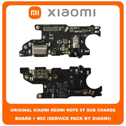 Original &Gamma;&nu;ή&sigma;&iota;&omicron; Xiaomi Redmi Note 9T , Note9T (M2007J22G, J22) &Kappa;&alpha;&lambda;&omega;&delta;&iota;&omicron;&tau;&alpha;&iota;&nu;ί&alpha; &Phi;ό&rho;&tau;&iota;&sigma;&eta;&sigmaf; SUB Charging Board (Charge Connector Dock Flex) + Mic &Mu;&iota;&kappa;&rho;ό&phi;&omega;&nu;&omicron; (Service Pack By Xiaomi)