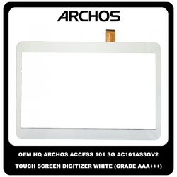 OEM HQ Archos Access 10.1 3G AC101AS3GV2 Touch Screen Digitizer &Mu;&eta;&chi;&alpha;&nu;&iota;&sigma;&mu;ό&sigmaf; &Alpha;&phi;ή&sigmaf; White Ά&sigma;&pi;&rho;&omicron; (Grade AAA+++)