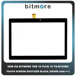 OEM HQ Bitmore TAB10 Plus 10" TAB 10 Plus 10 Inches TS-M103BII Touch Screen Digitizer &Mu;&eta;&chi;&alpha;&nu;&iota;&sigma;&mu;ό&sigmaf; &Alpha;&phi;ή&sigmaf; Black &Mu;&alpha;ύ&rho;&omicron; (Grade AAA+++)