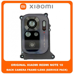 Original &Gamma;&nu;ή&sigma;&iota;&omicron; Xiaomi Redmi Note 10 , Redmi Note10 (M2101K7AI, M2101K7AG) Rear Back Camera Frame &Pi;ί&sigma;&omega; &Pi;&lambda;&alpha;ί&sigma;&iota;&omicron; &Kappa;ά&mu;&epsilon;&rho;&alpha;&sigmaf; + Camera Glass Lens &Tau;&zeta;&alpha;&mu;ά&kappa;&iota; &Kappa;ά&mu;&epsilon;&rho;&alpha;&sigmaf; Shadow Black &Mu;&alpha;ύ&rho;&omicron; (Service Pack By Xiaomi)