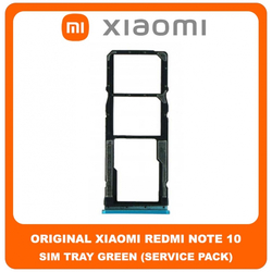 Original &Gamma;&nu;ή&sigma;&iota;&omicron; Xiaomi Redmi Note 10 , Redmi Note10 (M2101K7AI, M2101K7AG) SIM Card Tray Cover Assy + Micro SD Tray Slot &Upsilon;&pi;&omicron;&delta;&omicron;&chi;έ&alpha;&sigmaf; &Beta;ά&sigma;&eta; &Theta;ή&kappa;&eta; &Kappa;ά&rho;&tau;&alpha;&sigmaf; SIM &Kappa;ά&lambda;&upsilon;&mu;&mu;&alpha; Green &Pi;&rho;ά&sigma;&iota;&nu;&omicron; (Service Pack By Xiaomi)