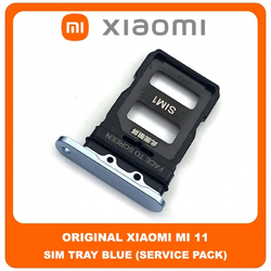 Original &Gamma;&nu;ή&sigma;&iota;&omicron; Xiaomi Mi 11 Mi11 (M2011K2C, M2011K2G) SIM Card Tray Cover Assy + Micro SD Tray Slot &Upsilon;&pi;&omicron;&delta;&omicron;&chi;έ&alpha;&sigmaf; &Beta;ά&sigma;&eta; &Theta;ή&kappa;&eta; &Kappa;ά&rho;&tau;&alpha;&sigmaf; SIM &Kappa;ά&lambda;&upsilon;&mu;&mu;&alpha; Blue &Mu;&pi;&lambda;&epsilon; (Service Pack By Xiaomi)