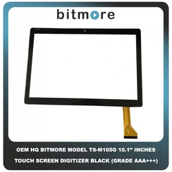 OEM HQ Bitmore Model TS-M105G 10,1'' 10.1 Inches Touch Screen Digitizer &Mu;&eta;&chi;&alpha;&nu;&iota;&sigma;&mu;ό&sigmaf; &Alpha;&phi;ή&sigmaf; Black &Mu;&alpha;ύ&rho;&omicron; (Grade AAA+++)
