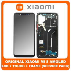 &Gamma;&nu;ή&sigma;&iota;&omicron; Original Xiaomi Mi 8 Mi8 (M1803E1A) Amoled LCD Display Screen &Omicron;&theta;ό&nu;&eta; + Touch Screen Digitizer &Mu;&eta;&chi;&alpha;&nu;&iota;&sigma;&mu;ό&sigmaf; &Alpha;&phi;ή&sigmaf; Black &Mu;&alpha;ύ&rho;&omicron; 5606100400B6 (Service Pack By Xiaomi)