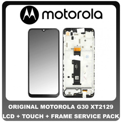 &Gamma;&nu;ή&sigma;&iota;&omicron; Original Motorola MOTO G30 (XT2129) Lcd Display Screen &Omicron;&theta;ό&nu;&eta; + Touch Screen Digitizer &Mu;&eta;&chi;&alpha;&nu;&iota;&sigma;&mu;ό&sigmaf; &Alpha;&phi;ή&sigmaf; + Frame &Pi;&lambda;&alpha;&sigma;&iota;&omicron; Black 5D68C18187 (Service Pack By Motorola)