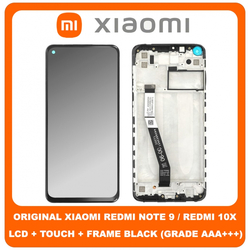 OEM HQ Xiaomi Redmi Note 9 , Note9 , Redmi 10X (M2003J15SC, M2003J15SG, M2003J15SS) IPS LCD Screen Display Assembly &Omicron;&theta;ό&nu;&eta; + Touch Screen Digitizer &Mu;&eta;&chi;&alpha;&nu;&iota;&sigma;&mu;ό&sigmaf; &Alpha;&phi;ή&sigmaf; + &Pi;&lambda;&alpha;ί&sigma;&iota;&omicron; &Sigma;&alpha;&sigma;ί Frame Bezel Black &Mu;&alpha;ύ&rho;&omicron; (Grade AAA+++)
