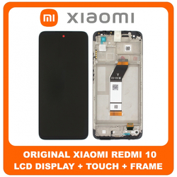 &Gamma;&nu;ή&sigma;&iota;&alpha; Original Xiaomi Redmi 10 (21061119AG, 21061119DG, 21061119AL) LCD Display Assembly Screen &Omicron;&theta;ό&nu;&eta; + Touch Screen Digitizer &Mu;&eta;&chi;&alpha;&nu;&iota;&sigma;&mu;ό&sigmaf; &Alpha;&phi;ή&sigmaf; + Frame Bezel &Pi;&lambda;&alpha;ί&sigma;&iota;&omicron; Tarnish Black &Mu;&alpha;ύ&rho;&omicron; 560002K19A00 (Service Pack By Xiaomi)