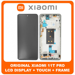 &Gamma;&nu;ή&sigma;&iota;&omicron; Original Xiaomi 11T Pro, Xiaomi11T Pro (2107113SG, 2107113SI​) AMOLED LCD Display Screen Assembly &Omicron;&theta;ό&nu;&eta; + Touch Screen Digitizer &Mu;&eta;&chi;&alpha;&nu;&iota;&sigma;&mu;ό&sigmaf; &Alpha;&phi;ή&sigmaf; + Frame Bezel &Pi;&lambda;&alpha;ί&sigma;&iota;&omicron; &Sigma;&alpha;&sigma;ί Silver &Alpha;&sigma;&eta;&mu;ί 5600040K3S00 (Service Pack By Xiaomi)
