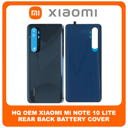 HQ OEM &Sigma;&upsilon;&mu;&beta;&alpha;&tau;ό &Gamma;&iota;&alpha; Xiaomi Mi Note 10 Lite (M2002F4LG, M1910F4G) Rear Back Battery Cover &Pi;ί&sigma;&omega; &Kappa;ά&lambda;&upsilon;&mu;&mu;&alpha; &Kappa;&alpha;&pi;ά&kappa;&iota; &Pi;&lambda;ά&tau;&eta; &Mu;&pi;&alpha;&tau;&alpha;&rho;ί&alpha;&sigmaf; Black &Mu;&alpha;ύ&rho;&omicron; (Premium A+)