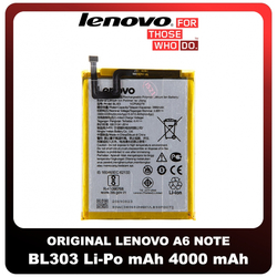 &Gamma;&nu;ή&sigma;&iota;&alpha; Original Lenovo A6 Note (PAGK0027IN, PAGK0027, L19041) Battery &Mu;&pi;&alpha;&tau;&alpha;&rho;ί&alpha; Li-Po 4000 mAh BL303 (Service Pack By Lenovo)
