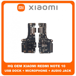 HQ OEM &Sigma;&upsilon;&mu;&beta;&alpha;&tau;ό &Gamma;&iota;&alpha; Xiaomi Redmi Note 10 4G, Redmi Note10 4G (M2101K7AI, M2101K7AG) USB Type-C Charging Dock Connector Flex Sub Board, &Kappa;&alpha;&lambda;&omega;&delta;&iota;&omicron;&tau;&alpha;&iota;&nu;ί&alpha; &Upsilon;&pi;ό &Pi;&lambda;&alpha;&kappa;έ&tau;&alpha; &Phi;ό&rho;&tau;&iota;&sigma;&eta;&sigmaf; + Microphone &Mu;&iota;&kappa;&rho;ό&phi;&omega;&nu;&omicron; + Audio Jack &Theta;ύ&rho;&alpha; &Alpha;&kappa;&omicron;&upsilon;&sigma;&tau;&iota;&kappa;ώ&nu; (Premium A+​)