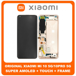 &Gamma;&nu;ή&sigma;&iota;&alpha; Original Xiaomi Mi 10 5G (M2001J2G), Mi 10 Pro 5G (M2001J1G) Super AMOLED LCD Display Screen Assembly &Omicron;&theta;ό&nu;&eta; + Touch Screen Digitizer &Mu;&eta;&chi;&alpha;&nu;&iota;&sigma;&mu;ό&sigmaf; &Alpha;&phi;ή&sigmaf; + Frame Bezel &Pi;&lambda;&alpha;ί&sigma;&iota;&omicron; &Sigma;&alpha;&sigma;ί White Ά&sigma;&pi;&rho;&omicron; 56000500J100 (Service Pack By Xiaomi)