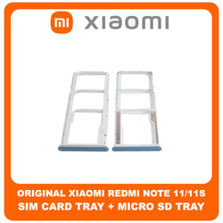 &Gamma;&nu;ή&sigma;&iota;&alpha; Original Xiaomi Redmi Note 11 (2201117TG, 2201117TI), Redmi Note 11S (2201117SG, 2201117SI) SIM Card Tray + Micro SD Tray Slot &Upsilon;&pi;&omicron;&delta;&omicron;&chi;έ&alpha;&sigmaf; &Beta;ά&sigma;&eta; &Theta;ή&kappa;&eta; &Kappa;ά&rho;&tau;&alpha;&sigmaf; SIM Star Blue​ (Service Pack By Xiaomi)