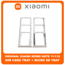&Gamma;&nu;ή&sigma;&iota;&alpha; Original Xiaomi Redmi Note 11 (2201117TG, 2201117TI), Redmi Note 11S (2201117SG, 2201117SI) SIM Card Tray + Micro SD Tray Slot &Upsilon;&pi;&omicron;&delta;&omicron;&chi;έ&alpha;&sigmaf; &Beta;ά&sigma;&eta; &Theta;ή&kappa;&eta; &Kappa;ά&rho;&tau;&alpha;&sigmaf; SIM Pearl White Ά&sigma;&pi;&rho;&omicron; (Service Pack By Xiaomi)