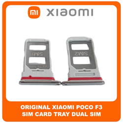 &Gamma;&nu;ή&sigma;&iota;&alpha; Original Xiaomi Poco F3, Poco F3 (M2012K11AG) Sim Card Tray Dual Sim &Upsilon;&pi;&omicron;&delta;&omicron;&chi;έ&alpha;&sigmaf; &Theta;ή&kappa;&eta;&sigmaf; &Kappa;ά&rho;&tau;&alpha;&sigmaf; Sim Arctic White Ά&sigma;&pi;&rho;&omicron;​ (Service Pack By Xiaomi)