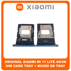 &Gamma;&nu;ή&sigma;&iota;&alpha; Original Xiaomi Mi 11 Lite 4G (M2101K9AG, M2101K9AI), Mi 11 Lite 5G (M2101K9G, M2101K9C, M2101K9R) SIM Card Tray + Micro SD Tray Slot &Upsilon;&pi;&omicron;&delta;&omicron;&chi;έ&alpha;&sigmaf; &Beta;ά&sigma;&eta; &Theta;ή&kappa;&eta; &Kappa;ά&rho;&tau;&alpha;&sigmaf; SIM Bubblegum Blue &Mu;&pi;&lambda;&epsilon; (Service Pack By Xiaomi)