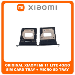 &Gamma;&nu;ή&sigma;&iota;&alpha; Original Xiaomi Mi 11 Lite 4G (M2101K9AG, M2101K9AI), Mi Lite 5G (M2101K9G, M2101K9C, M2101K9R) SIM Card Tray + Micro SD Tray Slot &Upsilon;&pi;&omicron;&delta;&omicron;&chi;έ&alpha;&sigmaf; &Beta;ά&sigma;&eta; &Theta;ή&kappa;&eta; &Kappa;ά&rho;&tau;&alpha;&sigmaf; SIM White Ά&sigma;&pi;&rho;&omicron; (Service Pack By Xiaomi)