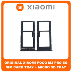 &Gamma;&nu;ή&sigma;&iota;&alpha; Original Xiaomi Poco M3 Pro 5G (M2103K19PG, M2103K19PI) SIM Card Tray + Micro SD Tray Slot &Upsilon;&pi;&omicron;&delta;&omicron;&chi;έ&alpha;&sigmaf; &Beta;ά&sigma;&eta; &Theta;ή&kappa;&eta; &Kappa;ά&rho;&tau;&alpha;&sigmaf; SIM Power Black &Mu;&alpha;ύ&rho;&omicron; (Service Pack By Xiaomi)