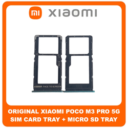 &Gamma;&nu;ή&sigma;&iota;&alpha; Original Xiaomi Poco M3 Pro 5G (M2103K19PG, M2103K19PI) SIM Card Tray + Micro SD Tray Slot &Upsilon;&pi;&omicron;&delta;&omicron;&chi;έ&alpha;&sigmaf; &Beta;ά&sigma;&eta; &Theta;ή&kappa;&eta; &Kappa;ά&rho;&tau;&alpha;&sigmaf; SIM Cool Blue &Mu;&pi;&lambda;&epsilon;​ (Service Pack By Xiaomi)