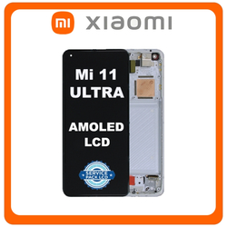 &Gamma;&nu;ή&sigma;&iota;&alpha; Original Xiaomi Mi 11 Ultra, Mi 11Ultra (M2102K1G, M2102K1C) AMOLED LCD Display Screen Assembly &Omicron;&theta;ό&nu;&eta; + Touch Screen Digitizer &Mu;&eta;&chi;&alpha;&nu;&iota;&sigma;&mu;ό&sigmaf; &Alpha;&phi;ή&sigmaf; + Frame Bezel &Pi;&lambda;&alpha;ί&sigma;&iota;&omicron; &Sigma;&alpha;&sigma;ί Ceramic White Ά&sigma;&pi;&rho;&omicron; 56000400K100 (Service Pack By Xiaomi)