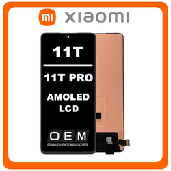 HQ OEM &Sigma;&upsilon;&mu;&beta;&alpha;&tau;ό &Gamma;&iota;&alpha; Xiaomi 11T (21081111RG), Xiaomi 11T Pro (2107113SG, 2107113SI, 2107113SR) AMOLED LCD Display Screen Assembly &Omicron;&theta;ό&nu;&eta; + Touch Screen Digitizer &Mu;&eta;&chi;&alpha;&nu;&iota;&sigma;&mu;ό&sigmaf; &Alpha;&phi;ή&sigmaf; Black &Mu;&alpha;ύ&rho;&omicron; (Grade AAA+++)