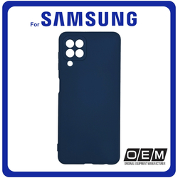 Θήκη Πλάτης - Back Cover, Silicone Σιλικόνη Matt TPU Dark Blue For Samsung A22 4G