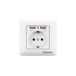 Πρίζα με 2 Θύρες usb - Χωνευτή - 16a - 068509