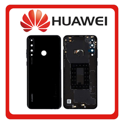 HQ OEM &Sigma;&upsilon;&mu;&beta;&alpha;&tau;ό &Gamma;&iota;&alpha; Huawei Y6p (MED-LX9, MED-LX9N) Rear Back Battery Cover &Pi;ί&sigma;&omega; &Kappa;ά&lambda;&upsilon;&mu;&mu;&alpha; &Kappa;&alpha;&pi;ά&kappa;&iota; &Pi;&lambda;ά&tau;&eta; &Mu;&pi;&alpha;&tau;&alpha;&rho;ί&alpha;&sigmaf; + Camera Lens &Tau;&zeta;&alpha;&mu;ά&kappa;&iota; &Kappa;ά&mu;&epsilon;&rho;&alpha;&sigmaf; Midnight Black &Mu;&alpha;ύ&rho;&omicron; (Grade AAA+++)