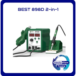 BEST 898D 2-in-1 Σταθμός Κόλλησης Θερμού Αέρα και Στυλό Κόλλησης Με Ψηφιακές Ενδείξεις Digital Hot Air Gun Soldering Station