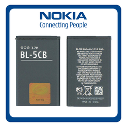 HQ OEM &Sigma;&upsilon;&mu;&beta;&alpha;&tau;ό &Mu;&epsilon; Nokia 1616/Nokia 1800/Nokia C1-02/Nokia 101/Nokia X2-05, BL-5CB Battery &Mu;&pi;&alpha;&tau;&alpha;&rho;ί&alpha; Li-Ion 800mAh Bulk (Premium A+​)