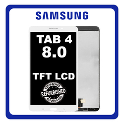 New Refurbished Samsung Galaxy Tab 4 8.0 (SM-T330) TFT LCD Display Screen Assembly &Omicron;&theta;ό&nu;&eta; + Touch Screen Digitizer &Mu;&eta;&chi;&alpha;&nu;&iota;&sigma;&mu;ό&sigmaf; &Alpha;&phi;ή&sigmaf; White Ά&sigma;&pi;&rho;&omicron;