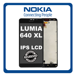 New Refurbished Nokia Lumia 640 XL, IPS LCD Display Screen Assembly &Omicron;&theta;ό&nu;&eta; + Touch Screen Digitizer &Mu;&eta;&chi;&alpha;&nu;&iota;&sigma;&mu;ό&sigmaf; &Alpha;&phi;ή&sigmaf; + Frame Bezel &Pi;&lambda;&alpha;ί&sigma;&iota;&omicron; &Sigma;&alpha;&sigma;ί Black &Mu;&alpha;ύ&rho;&omicron;