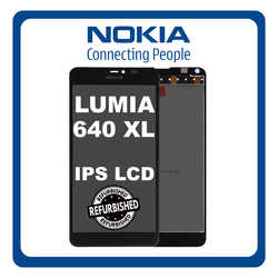 New Refurbished Nokia Lumia 640 XL, IPS LCD Display Screen Assembly &Omicron;&theta;ό&nu;&eta; + Touch Screen Digitizer &Mu;&eta;&chi;&alpha;&nu;&iota;&sigma;&mu;ό&sigmaf; &Alpha;&phi;ή&sigmaf; Black &Mu;&alpha;ύ&rho;&omicron;